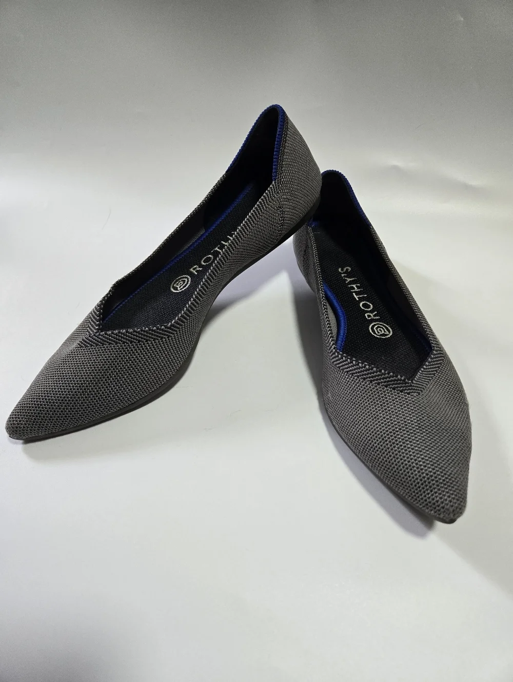 Rothy's The Point Flats Size 8.5 Gray Business Casual Career Wear